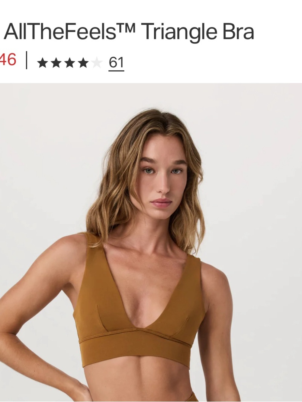Vuori AllTheFeels Triangle Bra in Black